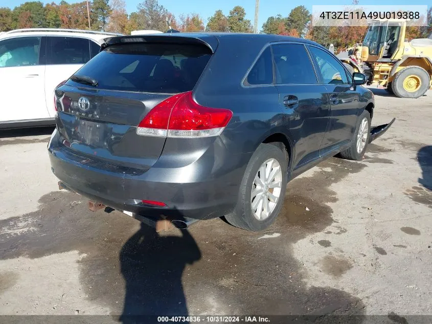 2009 Toyota Venza VIN: 4T3ZE11A49U019388 Lot: 40734836