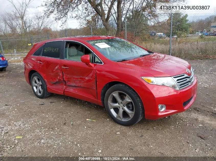 2009 Toyota Venza Base V6 VIN: 4T3BK11A39U003807 Lot: 40739088