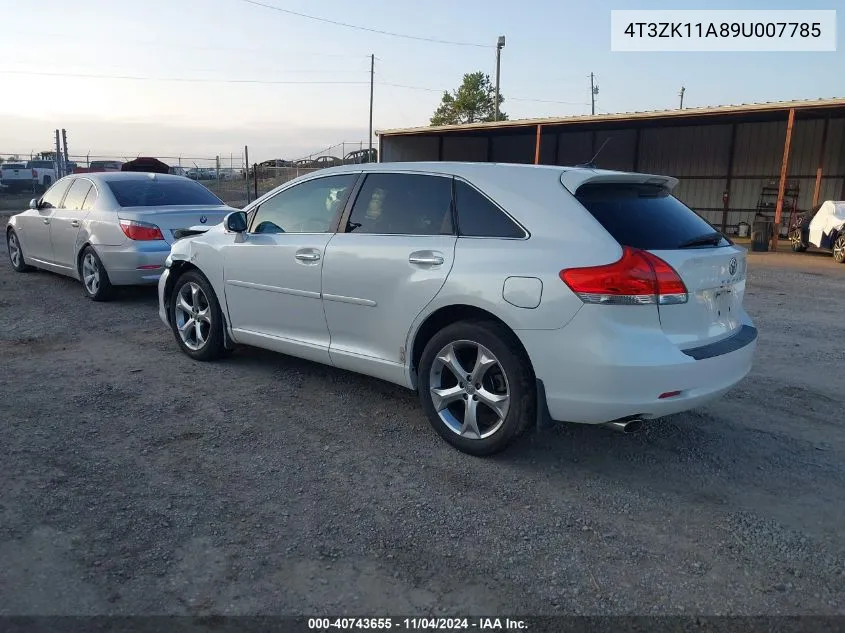 4T3ZK11A89U007785 2009 Toyota Venza Base V6