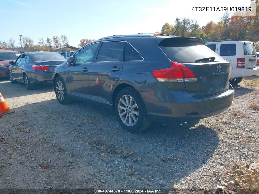 2009 Toyota Venza VIN: 4T3ZE11A59U019819 Lot: 40744878