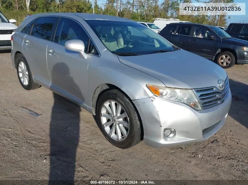 2009 Toyota Venza VIN: 4T3ZE11A39U012836 Lot: 40756372