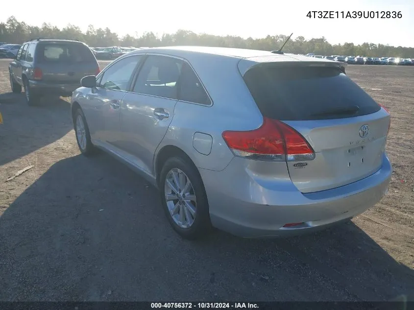 2009 Toyota Venza VIN: 4T3ZE11A39U012836 Lot: 40756372