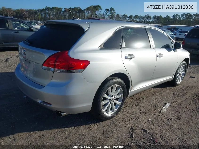 2009 Toyota Venza VIN: 4T3ZE11A39U012836 Lot: 40756372