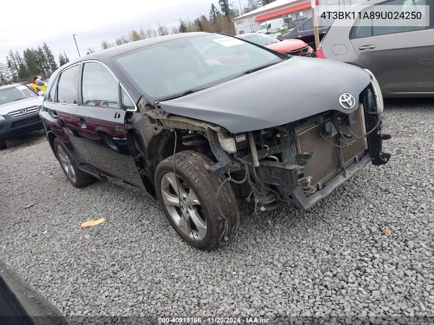 2009 Toyota Venza Base V6 VIN: 4T3BK11A89U024250 Lot: 40919166