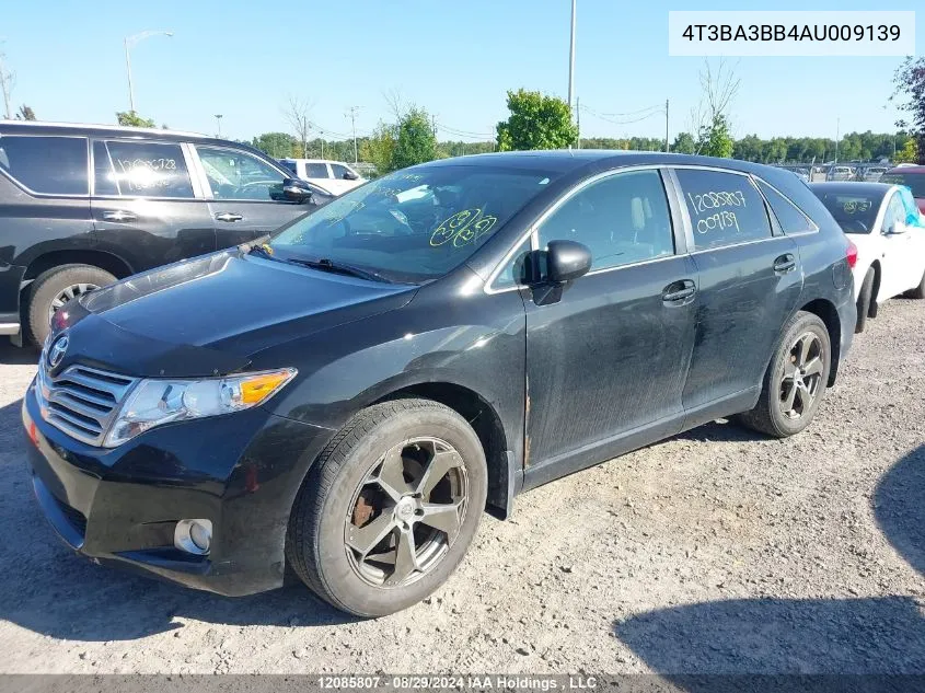 2010 Toyota Venza VIN: 4T3BA3BB4AU009139 Lot: 12085807