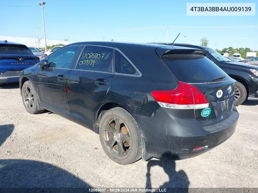 2010 Toyota Venza VIN: 4T3BA3BB4AU009139 Lot: 12085807