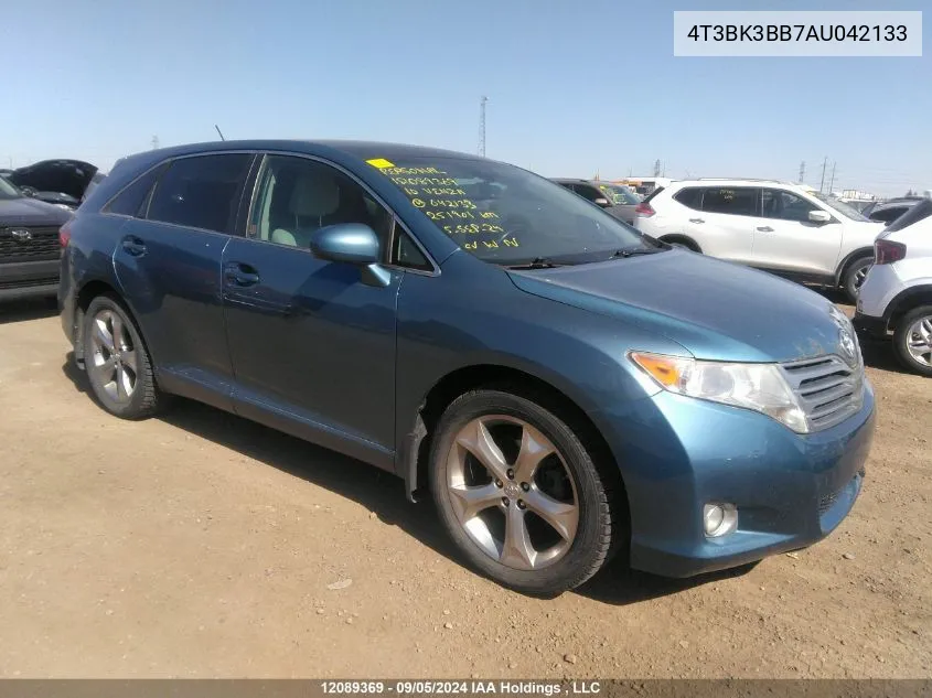 2010 Toyota Venza Base V6 VIN: 4T3BK3BB7AU042133 Lot: 12089369