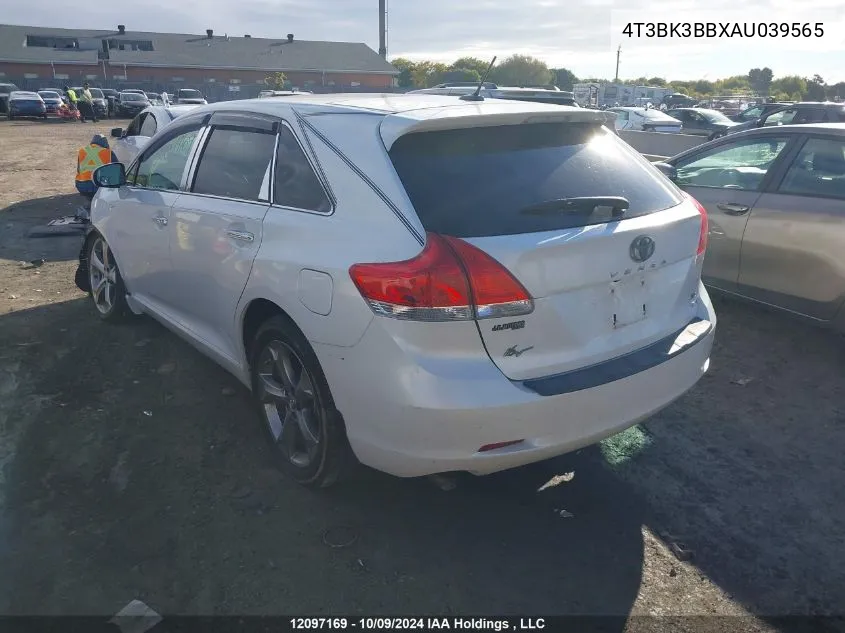 2010 Toyota Venza VIN: 4T3BK3BBXAU039565 Lot: 12097169