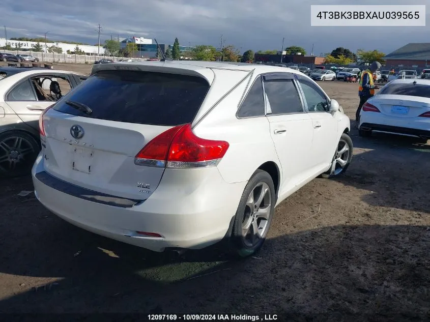 2010 Toyota Venza VIN: 4T3BK3BBXAU039565 Lot: 12097169