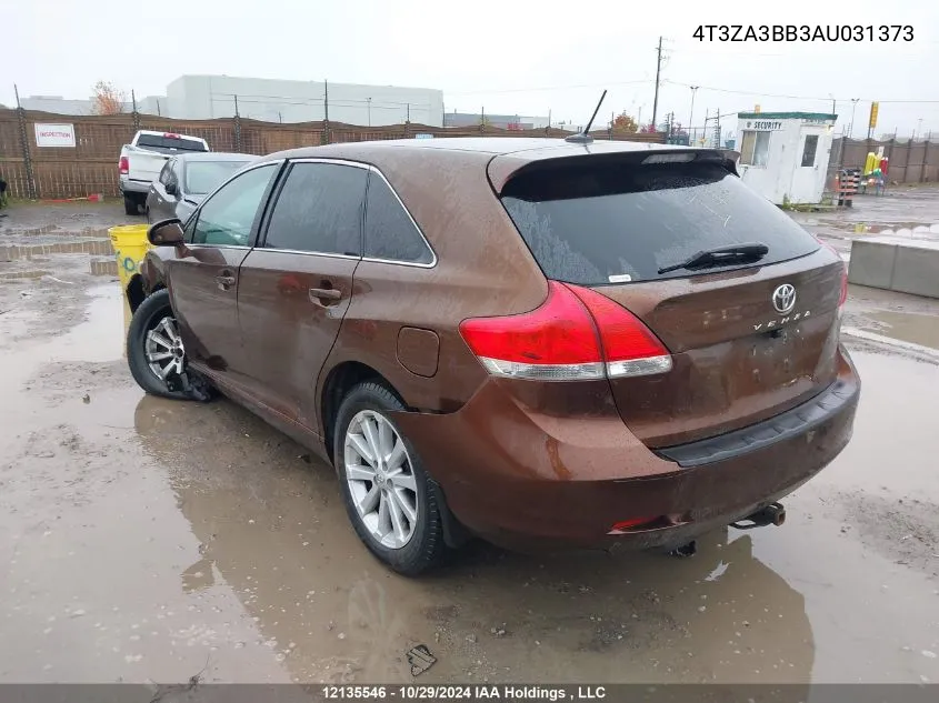 2010 Toyota Venza VIN: 4T3ZA3BB3AU031373 Lot: 12135546