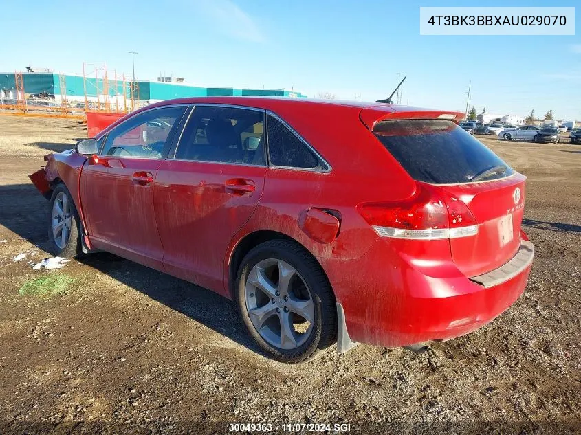 2010 Toyota Venza VIN: 4T3BK3BBXAU029070 Lot: 30049363