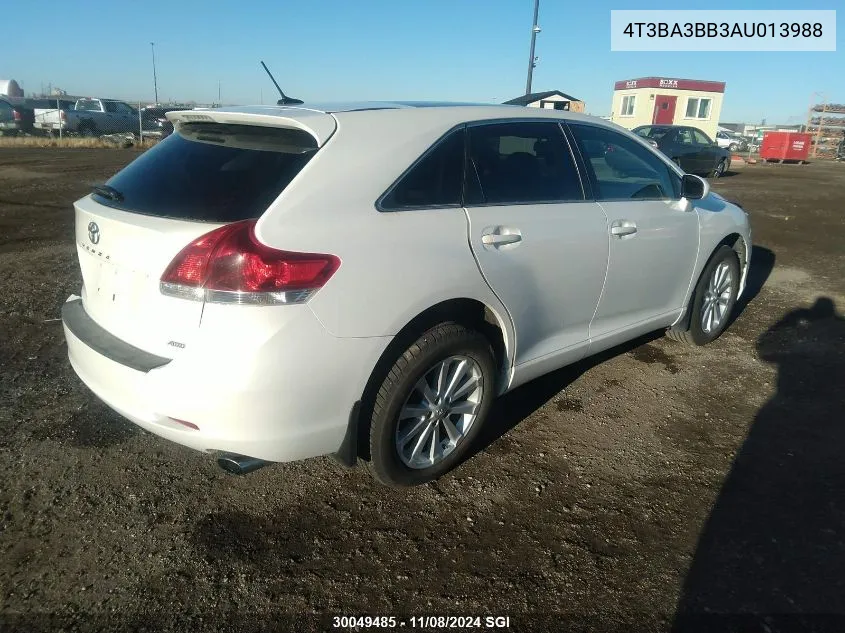 2010 Toyota Venza VIN: 4T3BA3BB3AU013988 Lot: 30049485