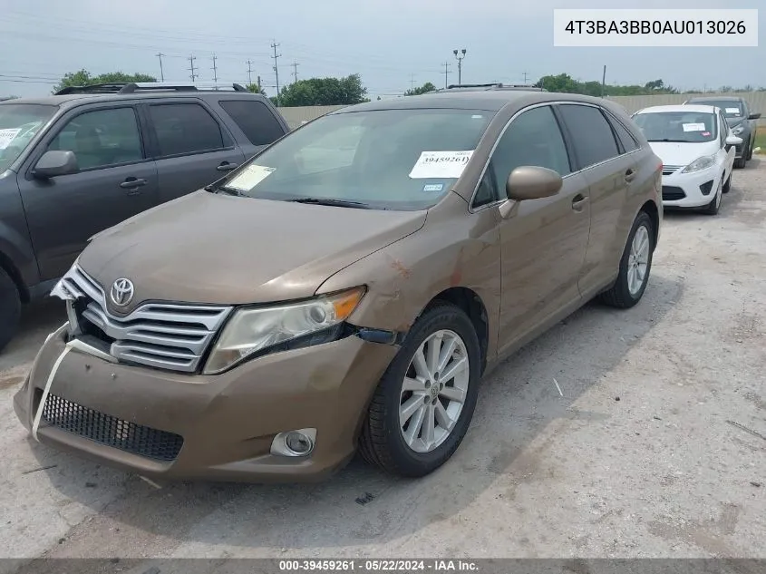 2010 Toyota Venza VIN: 4T3BA3BB0AU013026 Lot: 39459261