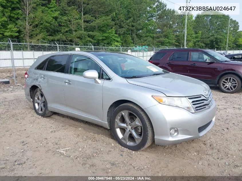 2010 Toyota Venza Base V6 VIN: 4T3ZK3BB5AU024647 Lot: 39467548