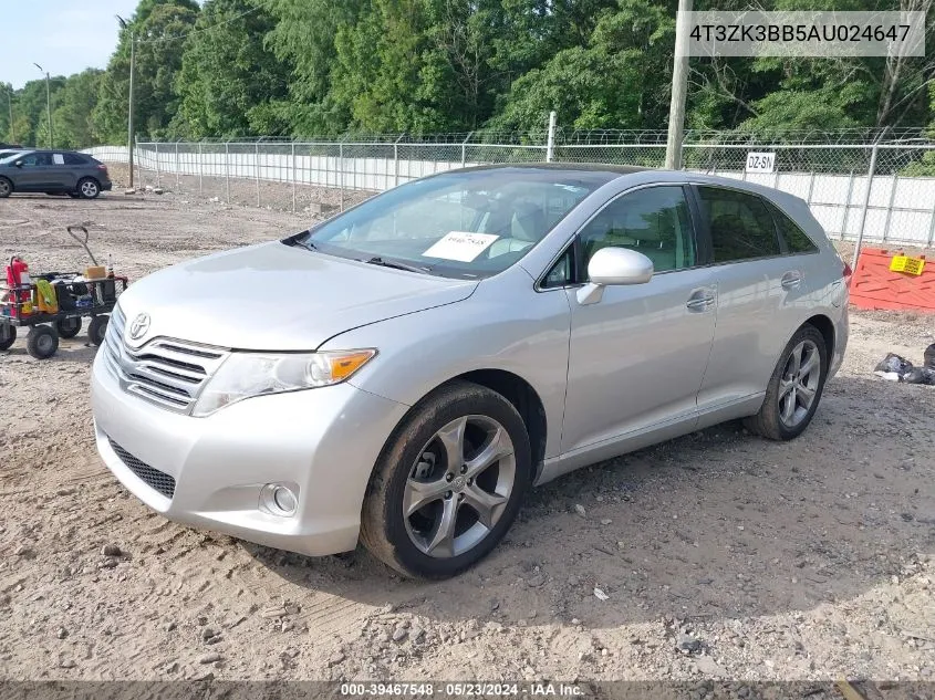 2010 Toyota Venza Base V6 VIN: 4T3ZK3BB5AU024647 Lot: 39467548