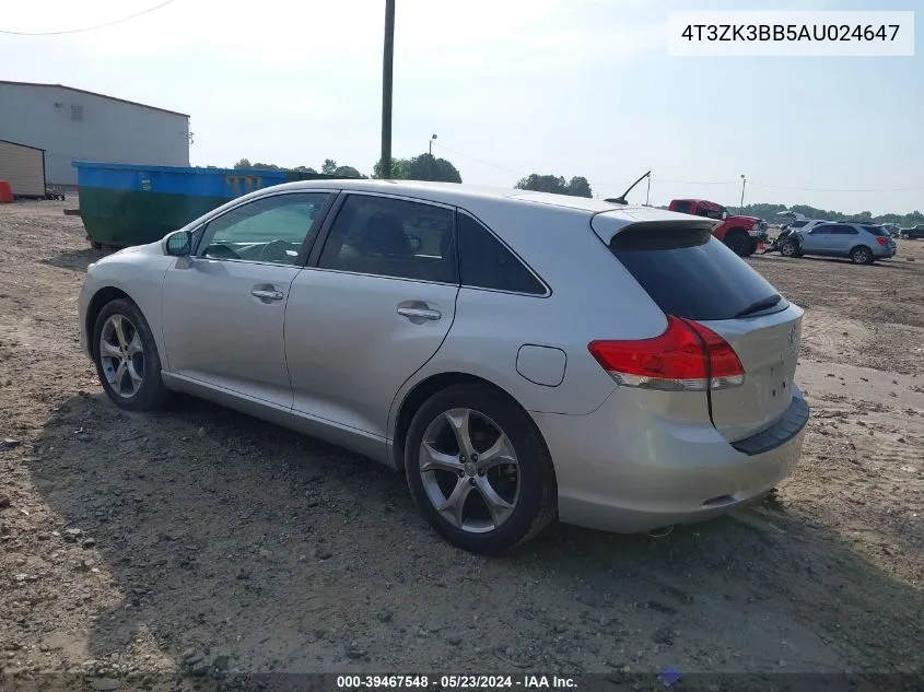 2010 Toyota Venza Base V6 VIN: 4T3ZK3BB5AU024647 Lot: 39467548