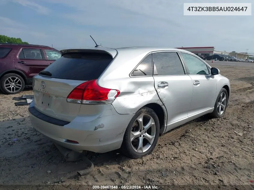 2010 Toyota Venza Base V6 VIN: 4T3ZK3BB5AU024647 Lot: 39467548