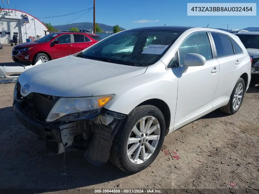 2010 Toyota Venza VIN: 4T3ZA3BB8AU032454 Lot: 39544589