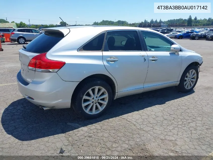 2010 Toyota Venza VIN: 4T3BA3BB0AU017142 Lot: 39651818