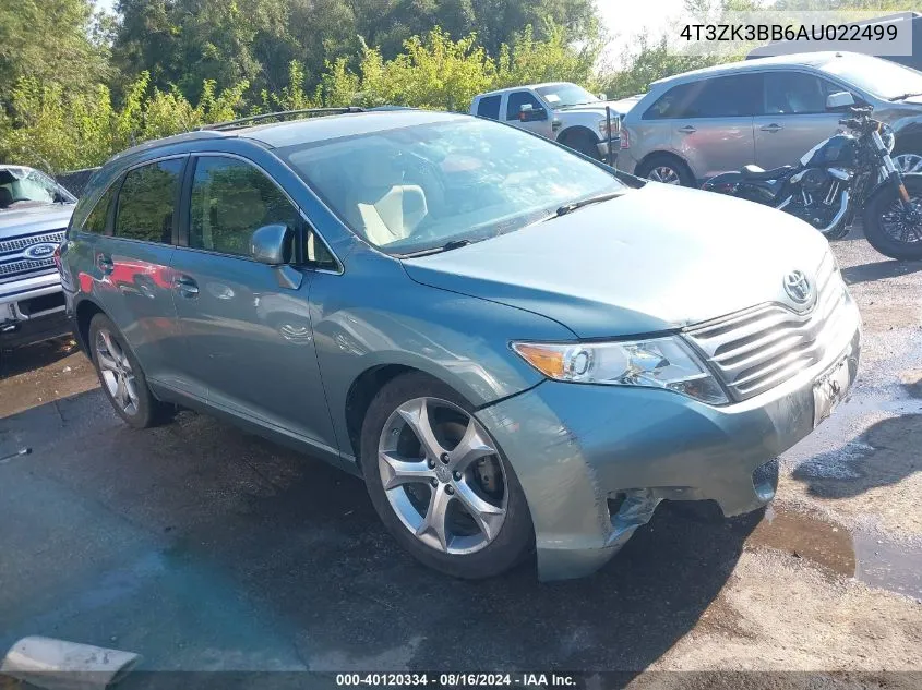 2010 Toyota Venza Base V6 VIN: 4T3ZK3BB6AU022499 Lot: 40120334