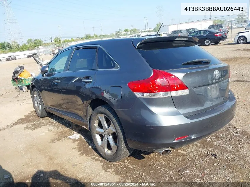 4T3BK3BB8AU026443 2010 Toyota Venza Base V6