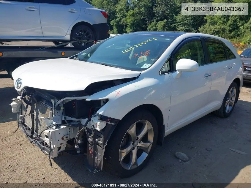 2010 Toyota Venza Base V6 VIN: 4T3BK3BB4AU043367 Lot: 40171891