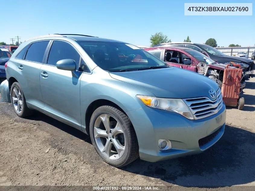 4T3ZK3BBXAU027690 2010 Toyota Venza Base V6