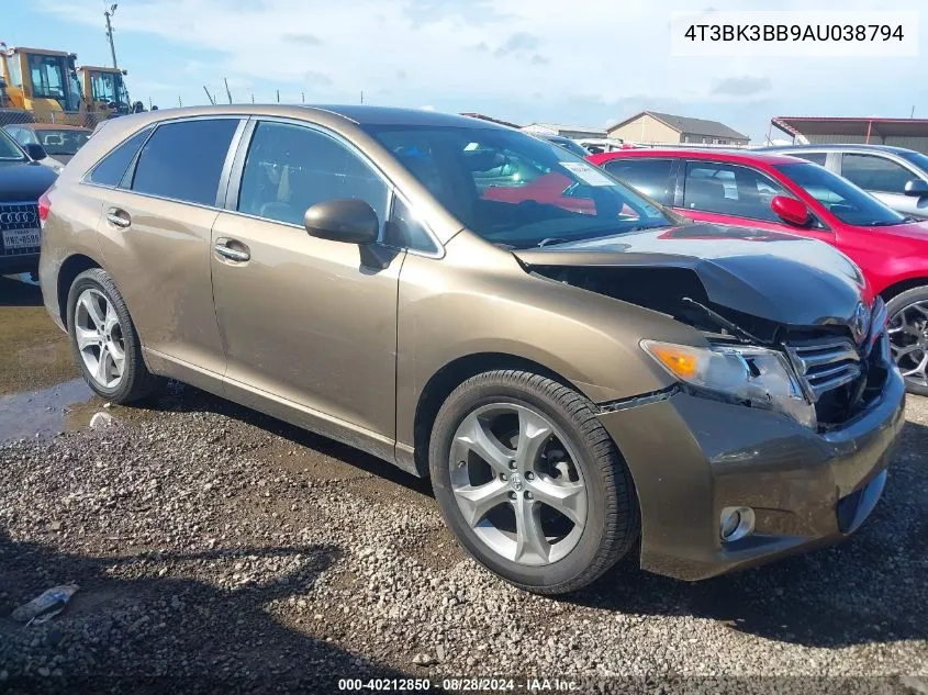 2010 Toyota Venza Base V6 VIN: 4T3BK3BB9AU038794 Lot: 40212850