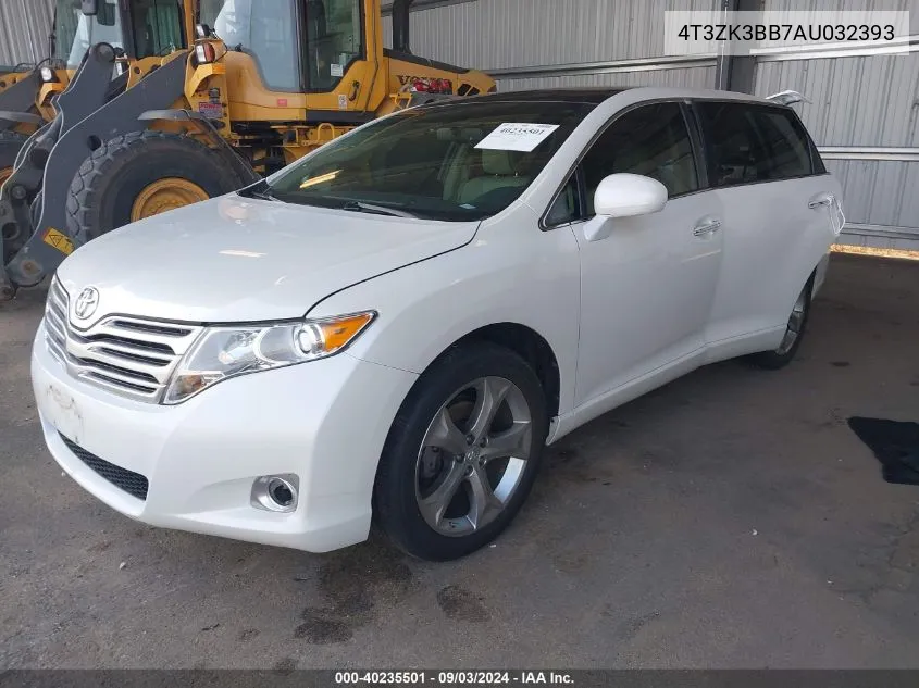 2010 Toyota Venza Base V6 VIN: 4T3ZK3BB7AU032393 Lot: 40235501