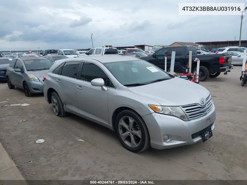 2010 Toyota Venza Base V6 VIN: 4T3ZK3BB8AU031916 Lot: 40244761