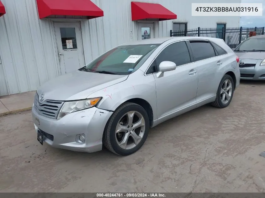 2010 Toyota Venza Base V6 VIN: 4T3ZK3BB8AU031916 Lot: 40244761