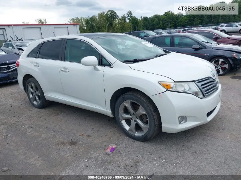 2010 Toyota Venza Base V6 VIN: 4T3BK3BB0AU045195 Lot: 40246766