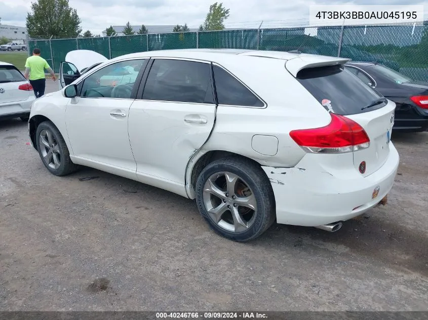 2010 Toyota Venza Base V6 VIN: 4T3BK3BB0AU045195 Lot: 40246766