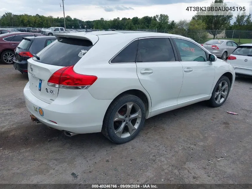 2010 Toyota Venza Base V6 VIN: 4T3BK3BB0AU045195 Lot: 40246766