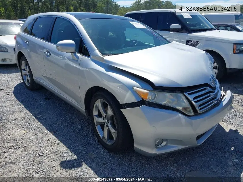 4T3ZK3BB6AU034216 2010 Toyota Venza Base V6