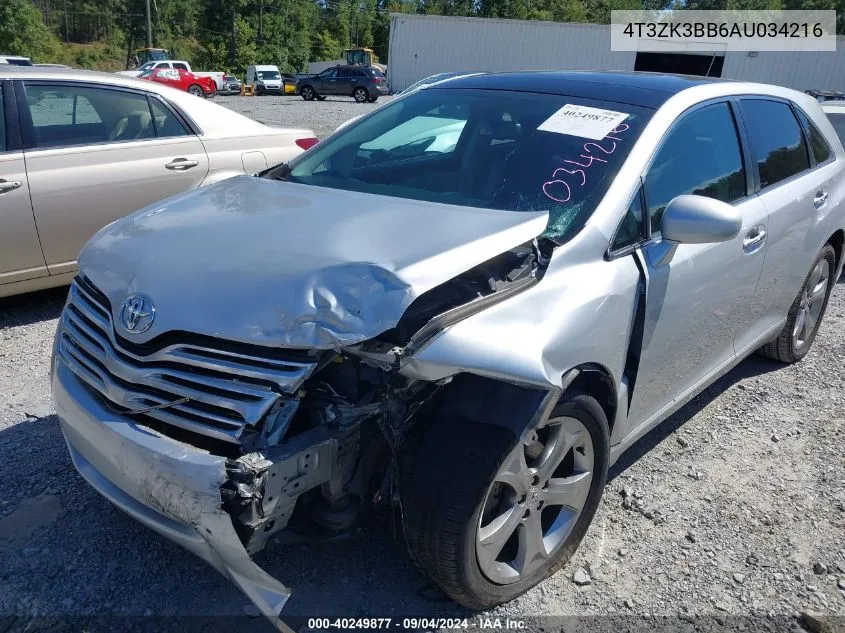 4T3ZK3BB6AU034216 2010 Toyota Venza Base V6