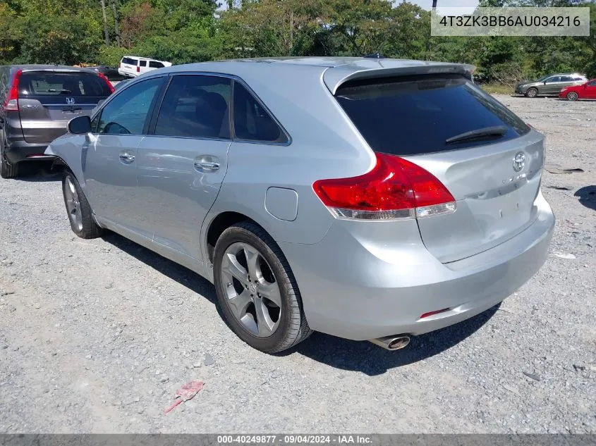 2010 Toyota Venza Base V6 VIN: 4T3ZK3BB6AU034216 Lot: 40249877