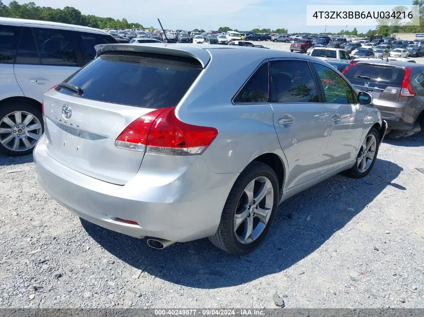 2010 Toyota Venza Base V6 VIN: 4T3ZK3BB6AU034216 Lot: 40249877