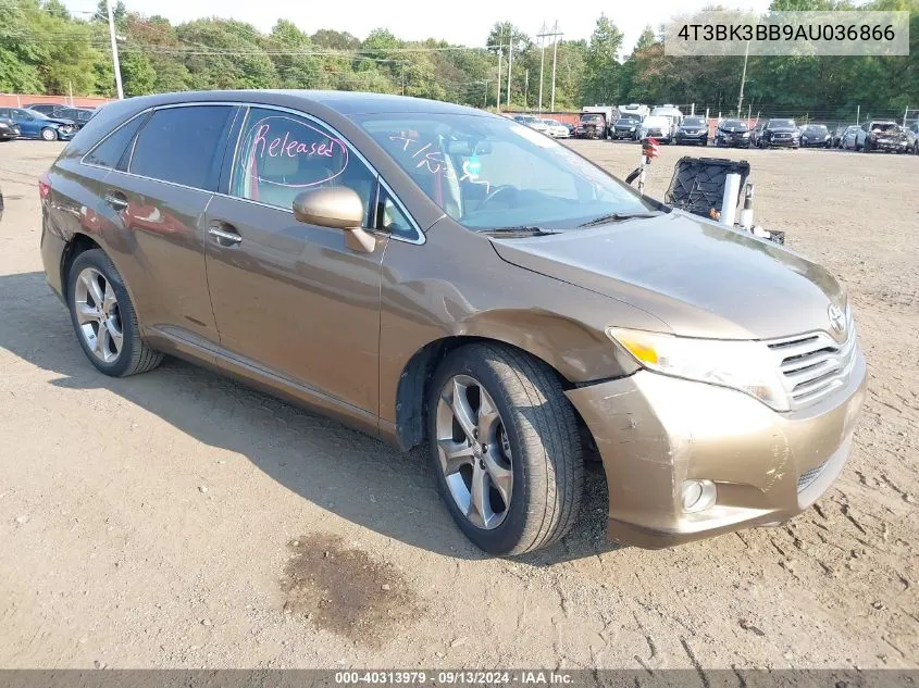 2010 Toyota Venza Base V6 VIN: 4T3BK3BB9AU036866 Lot: 40313979