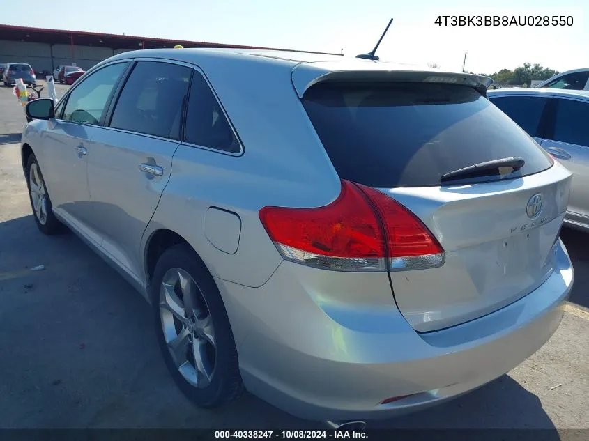 2010 Toyota Venza Base V6 VIN: 4T3BK3BB8AU028550 Lot: 40338247