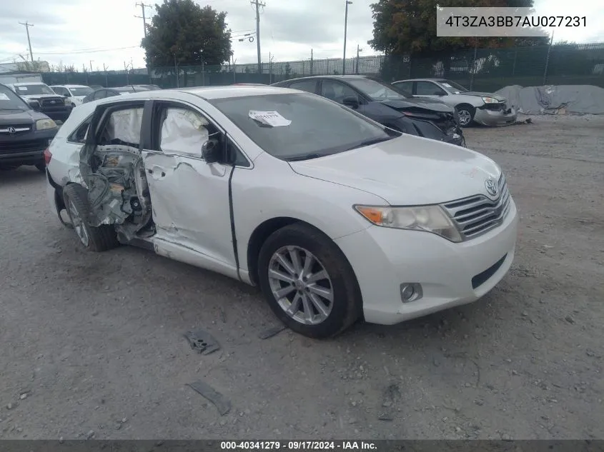 2010 Toyota Venza VIN: 4T3ZA3BB7AU027231 Lot: 40341279