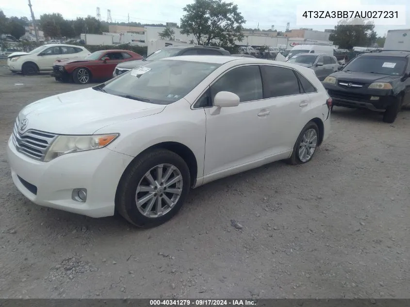 2010 Toyota Venza VIN: 4T3ZA3BB7AU027231 Lot: 40341279