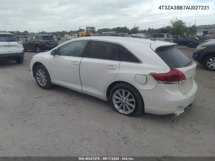 2010 Toyota Venza VIN: 4T3ZA3BB7AU027231 Lot: 40341279