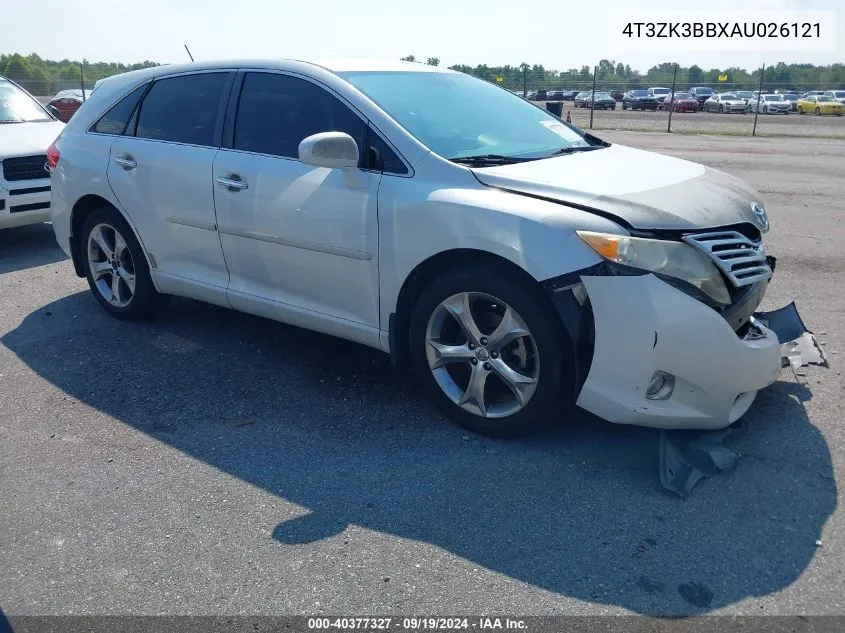 2010 Toyota Venza Base V6 VIN: 4T3ZK3BBXAU026121 Lot: 40377327