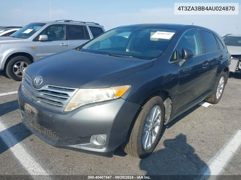 4T3ZA3BB4AU024870 2010 Toyota Venza