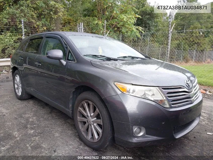 2010 Toyota Venza VIN: 4T3ZA3BB1AU034871 Lot: 40437622