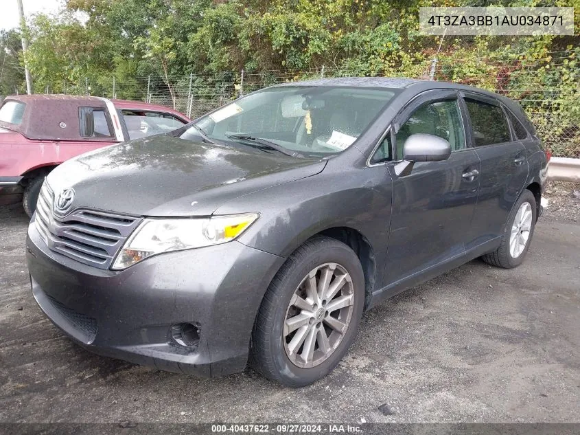 2010 Toyota Venza VIN: 4T3ZA3BB1AU034871 Lot: 40437622