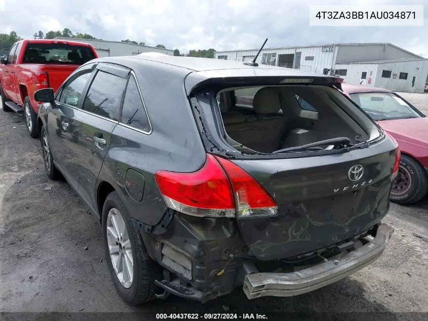 2010 Toyota Venza VIN: 4T3ZA3BB1AU034871 Lot: 40437622