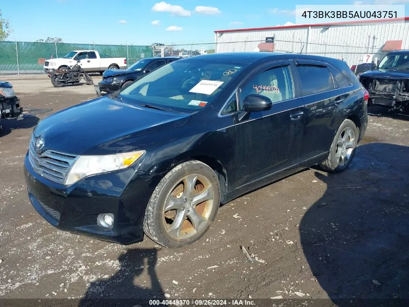 4T3BK3BB5AU043751 2010 Toyota Venza Base V6