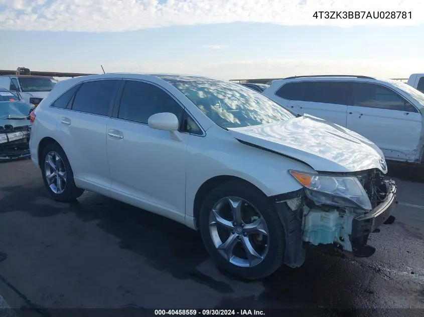 2010 Toyota Venza Base V6 VIN: 4T3ZK3BB7AU028781 Lot: 40458559